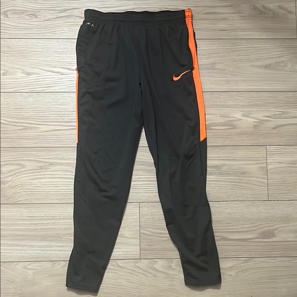 Dark Gray and Orange Athletic Pants